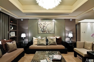 新古典风格公寓富裕型140平米以上客厅沙发背景墙沙发台湾家居