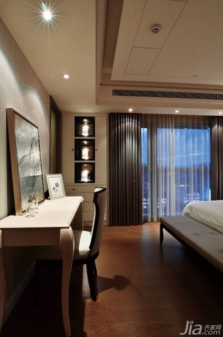 新古典风格公寓富裕型140平米以上卧室吊顶台湾家居