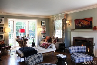 简约风格复式简洁富裕型客厅背景墙沙发海外家居