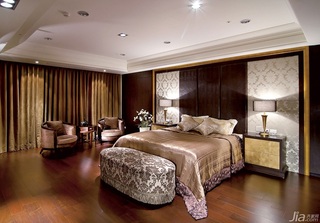 新古典风格四房以上豪华型140平米以上卧室吊顶床台湾家居