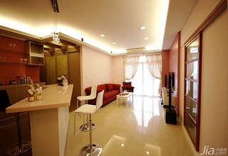 简约风格公寓富裕型120平米客厅吧台沙发台湾家居