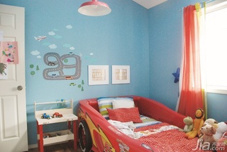 公寓蓝色富裕型儿童房儿童床海外家居