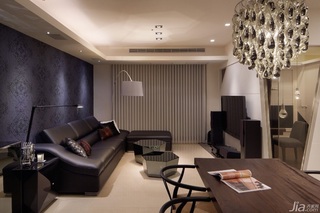 简约风格公寓富裕型90平米客厅吊顶沙发台湾家居
