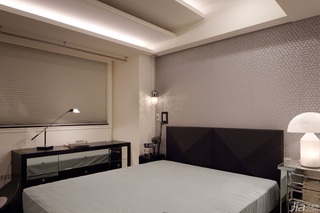 简约风格公寓富裕型90平米卧室卧室背景墙床台湾家居