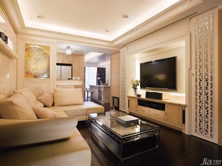 新古典风格公寓富裕型80平米客厅吊顶沙发台湾家居