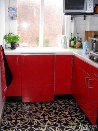 简约风格公寓红色经济型70平米厨房橱柜海外家居
