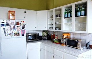 简约风格复式简洁白色富裕型厨房橱柜海外家居