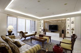 美式风格公寓富裕型140平米以上客厅电视背景墙茶几台湾家居