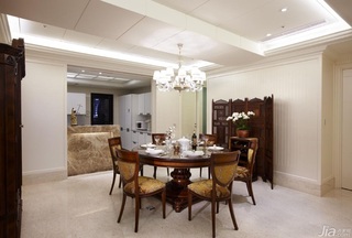 美式风格公寓富裕型140平米以上餐厅吊顶餐桌台湾家居