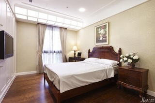 美式风格公寓富裕型140平米以上卧室吊顶床台湾家居