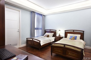 美式风格公寓富裕型140平米以上卧室吊顶床台湾家居