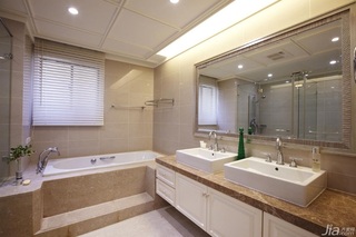 美式风格公寓富裕型140平米以上卫生间洗手台台湾家居