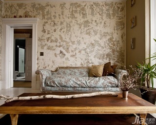 欧式风格公寓富裕型客厅壁纸海外家居