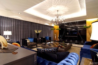 混搭风格别墅豪华型140平米以上客厅电视背景墙茶几台湾家居