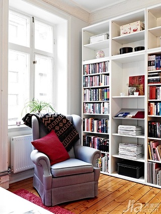简约风格小户型经济型40平米书房书柜海外家居