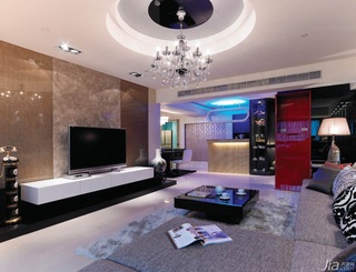 简约风格公寓豪华型客厅电视背景墙茶几台湾家居