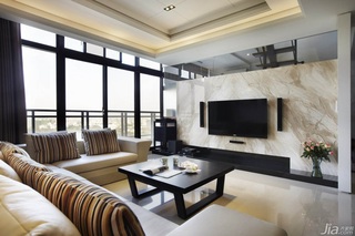 简约风格复式富裕型140平米以上客厅电视背景墙茶几台湾家居