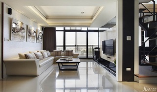 简约风格复式富裕型140平米以上客厅电视背景墙沙发台湾家居