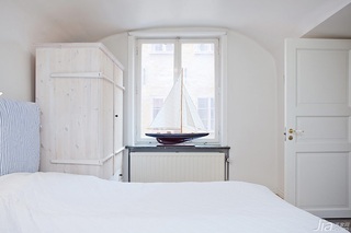 公寓舒适白色经济型70平米卧室床图片