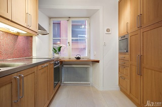 公寓原木色经济型70平米厨房橱柜图片