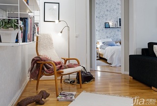 简约风格小户型经济型50平米卧室过道装修效果图