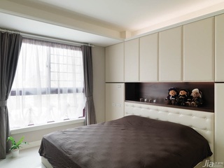 美式乡村风格公寓富裕型130平米卧室卧室背景墙床台湾家居