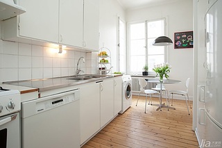 宜家风格小户型白色经济型60平米厨房橱柜定做