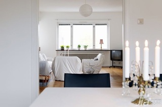 简约风格公寓白色经济型90平米客厅沙发海外家居