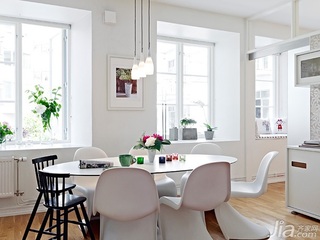 简约风格公寓白色经济型100平米餐厅餐桌海外家居