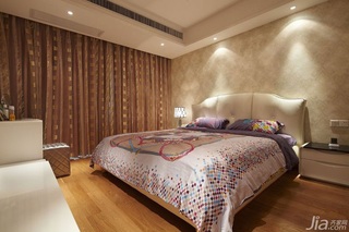 简约风格三居室浪漫富裕型140平米以上卧室卧室背景墙床效果图