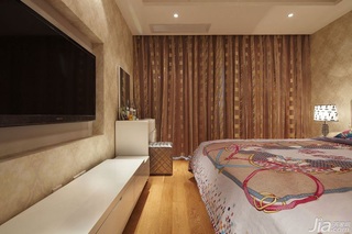 简约风格三居室富裕型140平米以上卧室窗帘效果图