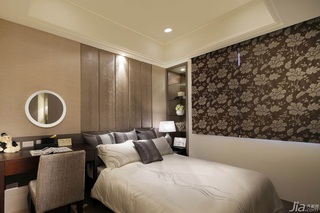 日式风格公寓豪华型140平米以上卧室卧室背景墙床台湾家居