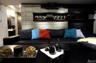 混搭风格公寓富裕型80平米客厅沙发背景墙沙发台湾家居