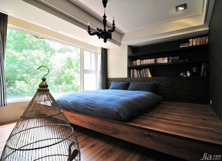 混搭风格公寓富裕型80平米卧室地台床台湾家居