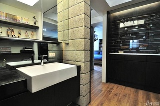 混搭风格公寓富裕型80平米卫生间洗手台台湾家居