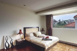 简约风格别墅豪华型140平米以上卧室吊顶床台湾家居