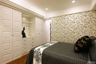 简约风格富裕型130平米卧室卧室背景墙衣柜台湾家居
