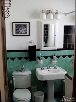 简约风格复式简洁富裕型卫生间洗手台海外家居