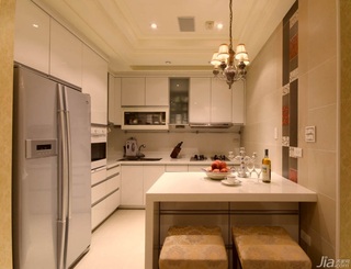 新古典风格公寓富裕型130平米厨房吧台橱柜台湾家居
