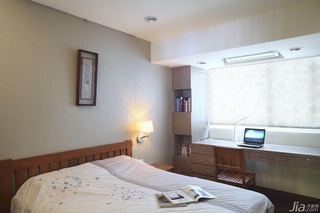 简约风格公寓富裕型80平米卧室吊顶床台湾家居