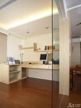简约风格公寓富裕型120平米书房吊顶书桌台湾家居