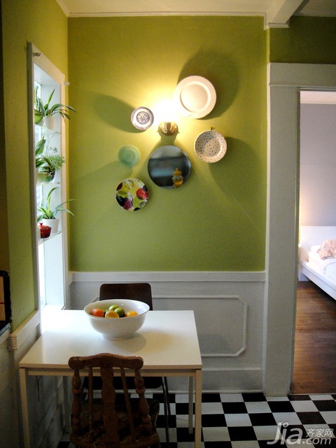 二居室装修,5-10万装修,简约风格,海外家居,餐厅,简洁,灯具,餐桌,餐厅背景墙