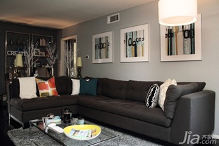 简约风格二居室大气富裕型客厅沙发背景墙沙发海外家居