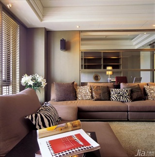 新古典风格公寓富裕型130平米客厅台湾家居