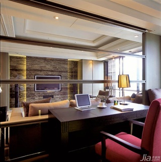 新古典风格公寓富裕型130平米书房书桌台湾家居