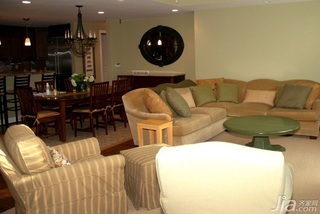 田园风格公寓经济型100平米客厅餐桌海外家居