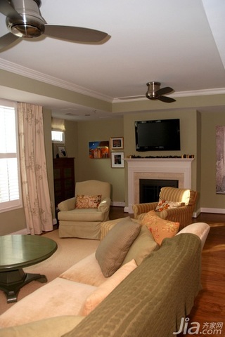 田园风格公寓经济型100平米客厅沙发海外家居