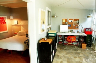 简约风格二居室简洁富裕型卧室背景墙床海外家居
