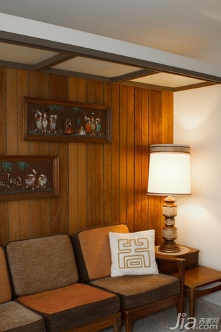 混搭风格三居室简洁豪华型客厅沙发背景墙沙发海外家居