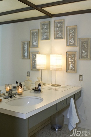 混搭风格三居室简洁豪华型卫生间洗手台海外家居
